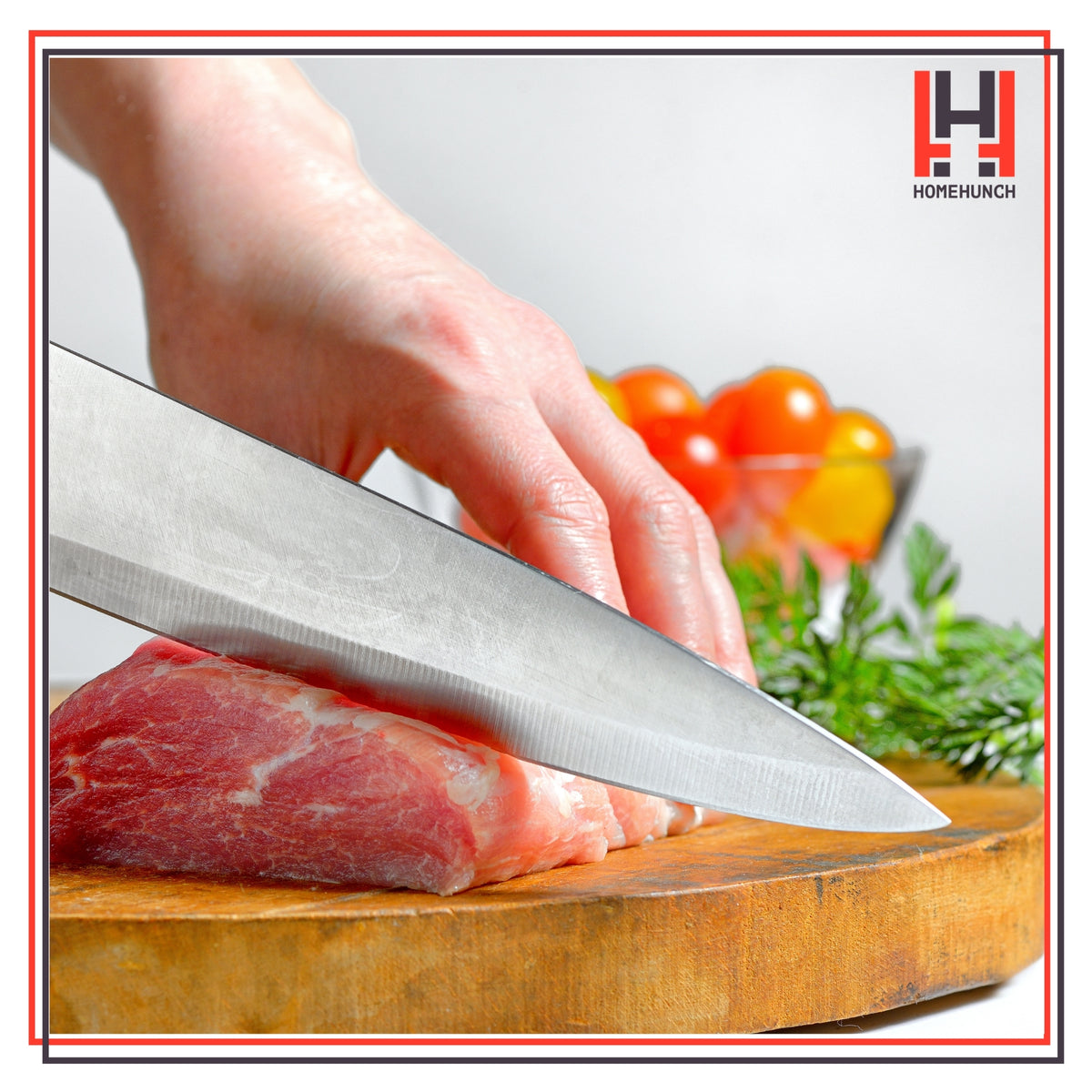 HomeHunch Cleaver Knife for Chopping Meat Cooking Sharp Stainless