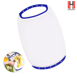 HomeHunch 2 Pack Plastic Cutting Board White For Kitchen Chopping Boards