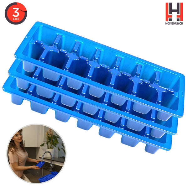 HomeHunch 3 Pack Ice Cube Tray For Freeze trays Super Cubes Freezer