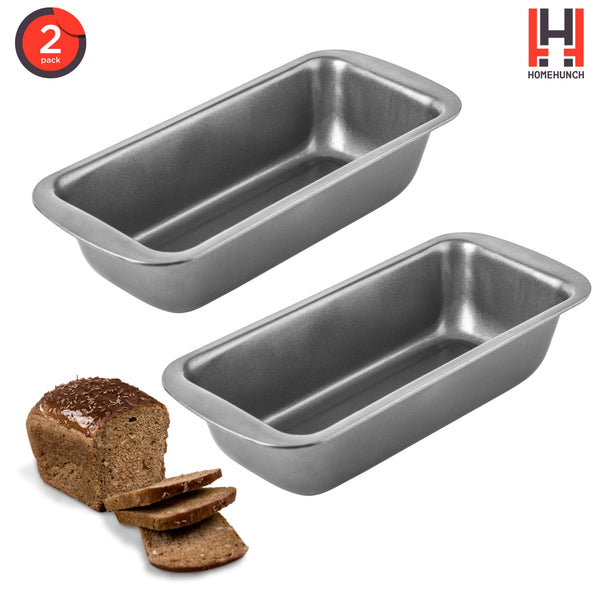 HomeHunch 2 Pack Loaf Bread and Toast Baking Pans Metal Trays Mold Nonstick 10X5"
