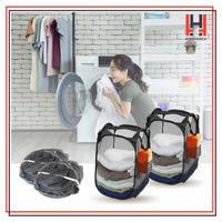HomeHunch 2 Pack Pop Up Bin Collapsible Laundry Basket Large Folding Storage