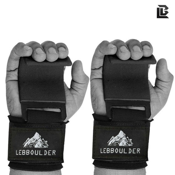 Power Weight Lifting Hooks Gloves with Grips and Straps for Wrist Support