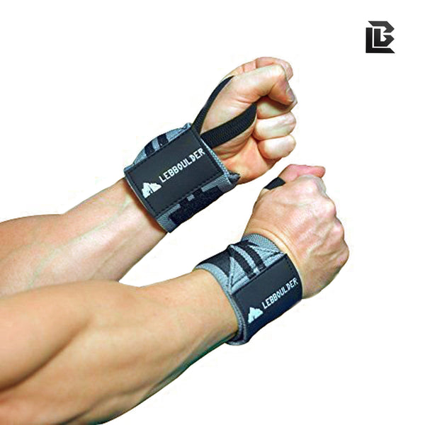 Weight Lifting Wrist Wraps Workout Training Grip Support Straps 18 inch PAIR