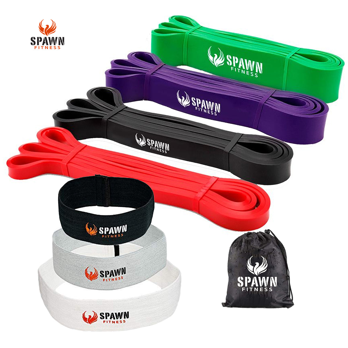 Spawn Fitness Fabric Resistance Exercise Bands for Workout with