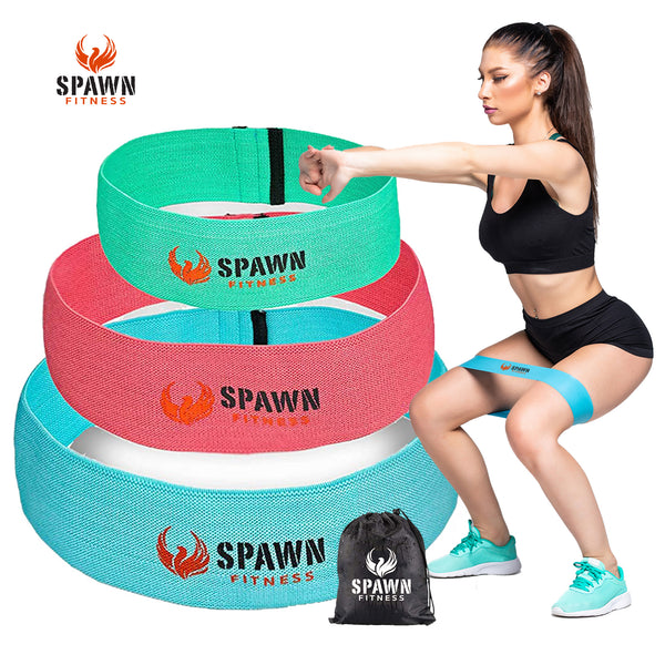 Spawn Fitness Resistance Bands Exercise Bands for Workout Butt Band Set of 3