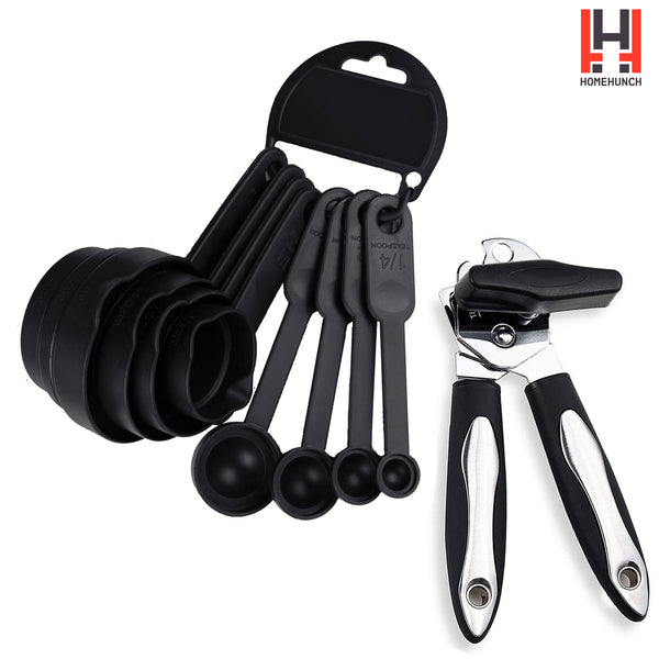 Plastic Black Measuring Cup And Spoon Set, For Home