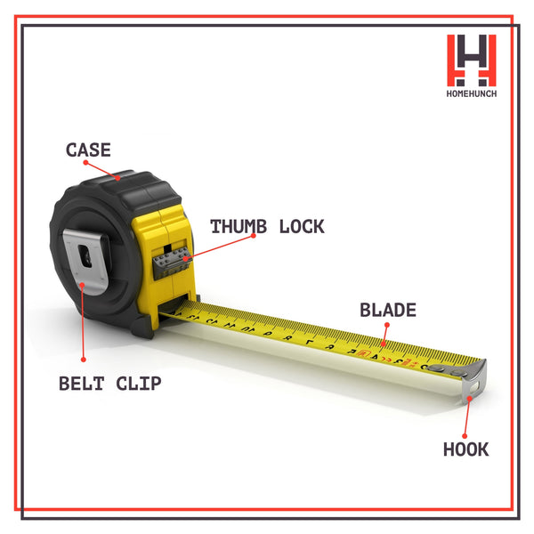 HomeHunch Tape Measure 16 Ft Retractable Metal Measuring Ruler